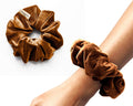 Burnt Orange, Velvet Scrunchie, Large, Organic Eco Elastic