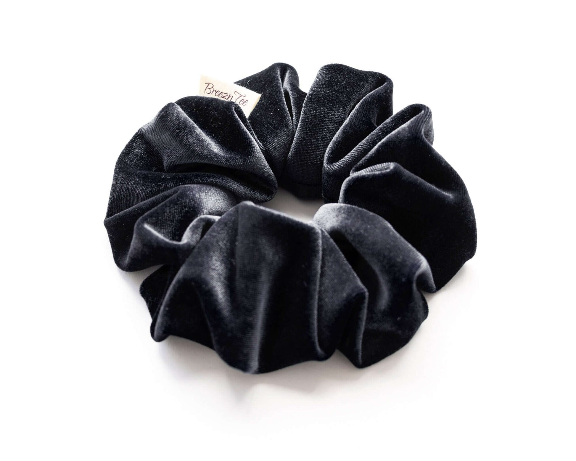 Afvigelse Ud Asien Black Velvet Scrunchie Large