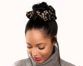 Leopard Print, Velvet Scrunchie, Large, Organic Eco Elastic