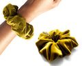 Yellow Chartreuse, Velvet Scrunchie, Large, Organic Eco Elastic